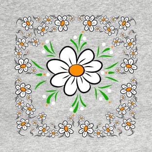 daisy flower blossoms daisies flower pattern bloom T-Shirt